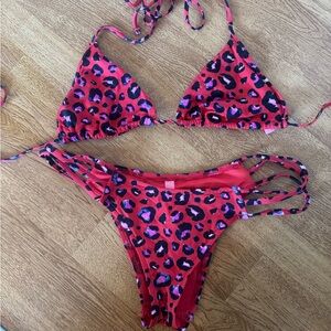 Victoria's Secret bright cheetah Bikini Set
